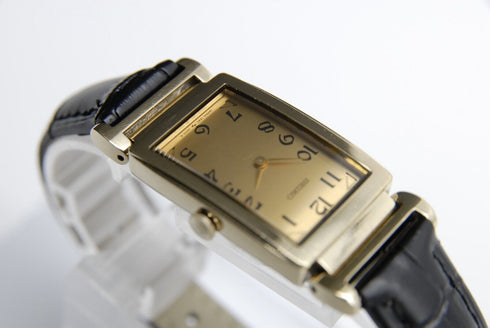 【 EXC+5 】 Vintage Seiko 1220-5270 Gold Dial Quartz Men's Wrist Watch from JAPAN